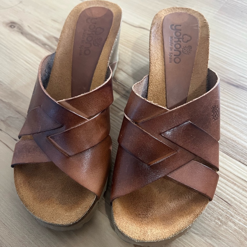 Yokono brown wedges